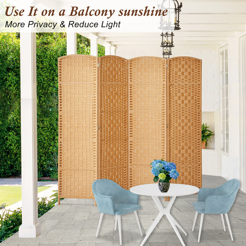 Union Rustic Elmina 6 Ft Folding Room Divider Privacy Screen Home Decor